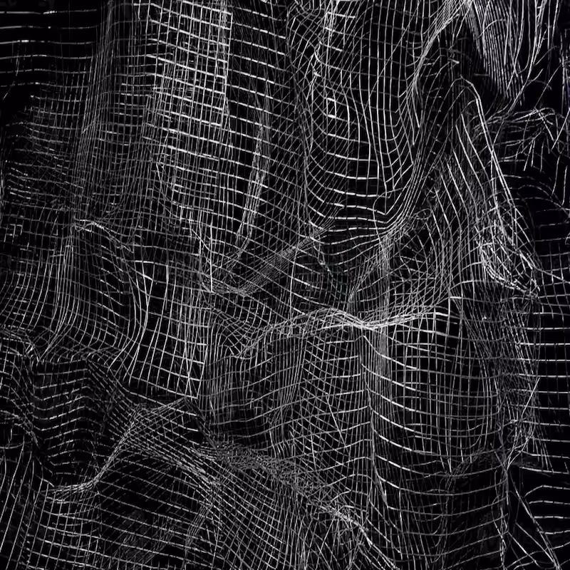 Close-up of woven metallic mesh