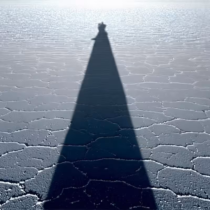 Desert ridge light and shadow lines