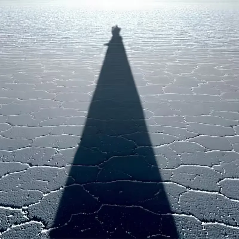 Desert ridge light and shadow lines